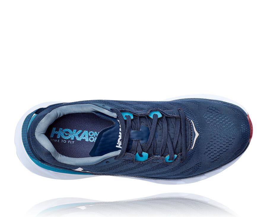 Hoka Australia One One Elevon 2 - Mens Running Shoes Navy/White - YKOHU-0721